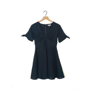 Gianni Bini eyelet lace mini dress in black size S